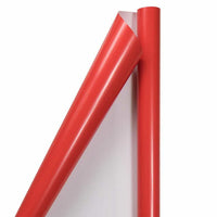 JAM Paper -  Emballage cadeau - Papier d'emballage brillant - 25 pieds carrés par rouleau - Rouge - 2/paquet-Couleur : rouge, Le papier d'emballage coloré donnera envie à tous de découvrir ce qu'il y a à l'intérieur