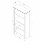 South Shore - Bibliothèque Gascony à 4 tablettes, érable gris (11930)-Une bibliothèque peut être une véritable pièce de résistance dans la pièce