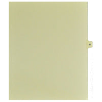 Mark Maker – Onglets séparateurs juridiques beiges, 1/15 onglets, format lettre, sans trous, numéro 67, 25/paquet-Onglets séparateurs beiges, 1/15 onglets