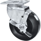 Algood - Roulettes Robustes Emaxx À Cheville, Pivotant Avec Frein, 5po (127 Mm), Phénolique, 1000 Lb (453,6 Kg), paquet de 2-Dia. des trous de boulon 3/8po (9,52 mm)