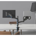 ShoppingAll Support à bras entièrement réglable pour deux écrans et adaptateur pour ordinateur portable - Noir-Le support de bureau peut être fixé par une pince en C (épaisseur max 85 mm) ou par un œillet (épaisseur max 60 mm) sur n'importe quelle surface