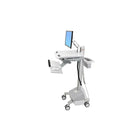 ErgotronMD – Chariot alimenté de manière autonome StyleviewMD SV42-6202-1 avec bras ACL-Aluminium poli gris/blanc, plastique, aluminium, acier plaqué en zinc