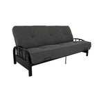 Cadre de futon Aiden - Noir-Expédié dans une (1) boîte?; assemblage facile. Accueille un matelas de futon grandeur standard (vendu séparément). Offert en noir et argent. Garantie limitée d’un (1) an.