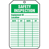 Étiquettes d’état de l’équipement et d’inspection de sécurité, Safety Inspection, SAU718, 25/paquet-Langue : anglais