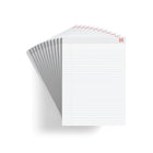 TRU RED - Bloc-notes à réglure large, 8,5 x 11,75 po, blanc, 50 feuilles/bloc, paquet de 12-Bloc-notes standard perforé pour l’écriture quotidienne