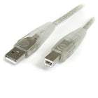 StarTech  Câble USB 2.0 transparent, A vers B, 15 pi-Les câbles de StarTech.Com sont faits de composantes de qualité supérieure et sont couverts par une garantie à vie