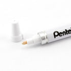 Pentel - Marqueur Permanent Blanc, Pointe Moyenne-Durée d’utilisation de 600m avec une pointe conique moyenne
