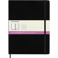 Moleskine - Carnet Rigide Format Xl À Pages Lignées Et Blanches - 7,5 po x 10 po - Noir-X Grande