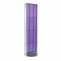 Azar Displays – Support de plancher avec panneau perforé des deux côtés, 60 x 16 po, violet (700256-PUR)-En panneau perforé