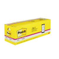 Post-it® - Feuillets super collants jaune canari, paquet Cabinet Pac, 3 po x 3 po, paq./24 blocs-Les feuillets adhèrent à plus de surfaces  