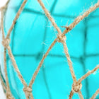 Lampe de table Elegant Designs en verre de mer océanique avec abat-jour en tissu blanc, Aqua-Base en verre aqua enveloppé de corde naturelle et  Abat-jour en tissu empire blanc