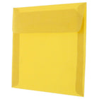 JAM Paper Enveloppes carrées translucides de 6 x 6 po, doré, 50/paquet-Intérieur vierge où écrire un mot personnalisé