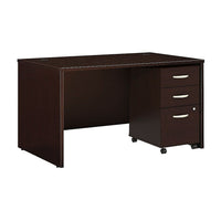 Bush - Bureau Westfield 48 lar. x 30 prof. (po) et caisson à 3 tiroirs 16 lar., cerisier Mocha (SRC048MR)-Stratifié thermofusionné sur du bois composite
