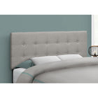Monarch Specialties - 6003F Lit Double Tete De Lit - Tissus Gris-Dimensions du produit: 47,5 pouces H x 57 pouces L x 3 pouces P
