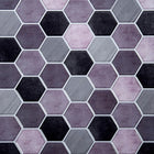 CTG – Carreaux muraux à motif hexagonal, multi-gris, 6 pièces-Dimension parfaite : chaque feuillet de dosseret mesure 25,4cm L x 25,4cm H (10" L x 10" H) (environ 0,39 mètres carrés/4,17 pieds carrés par carton)