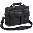 Mancini - Mallette pour portatif de 15,6 po 99-5466 avec pochette sécurisé RFID, deux compartiments, 16,25 x 4 x 12 po, noir-Bandoulière ajustable et amovible