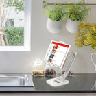 ShoppingAll - Support de Tablette Réglable Long - Blanc-Rembourrage en silicone pour éviter les rayures