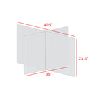 Diviseur de table à 4 voies Mark Maker - 47,5" L x 36" L x 23,5" H - Acrylique transparent 1/4" - Pas de traversées-Fabriqué à partir d'acrylique transparent de 1/4".