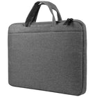 Vangoddy mPaneki Sac de transport à bandoulière Porte-documents pour ordinateur portable 15,6 po - Gris-Les poignées dissimulées se rangent soigneusement dans l'étui lorsqu'elles ne sont pas utilisées