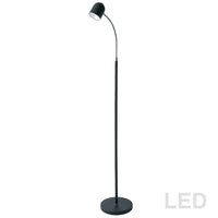 Lampadaire DEL 5W, fini noir satiné (123LEDF-BK)-1