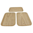 Cathay Importers Bentwood plateau rectangulaire, 14 ” L x 9.5” P x 0,6” H, ensemble de 3-Style contemporain de milieu du siècle