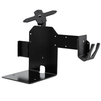 Station de vente à plaque unique compatible VESA CTA Digital avec support d'imprimante, scanner et lecteur de carte - Noir-Support en acier robuste avec un espace réservé pour une imprimante