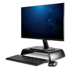 Allsop - Support ErgoRiser pour moniteur et ordinateur portable - Noir-Les pieds de protection antidérapants empêchent le glissement et protègent la surface de votre bureau