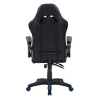 Chaise de jeu Ravagers de CorLiving - Noir/Bleu-Le tissu en PVC de haute qualité est durable et facile à nettoyer