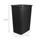 StaplesMD ® Corbeille de 38,5 l, noir-20 haut. x 11 larg. x 15,25 long. (po)