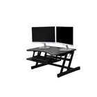 Rocelco – Plateforme de bureau assis debout à hauteur réglable Easy-Lift avec tapis anti-fatigue ASM, noir (EADRASMB)-RÉGLAGES DE LA HAUTEUR FACILES : Le levier latéral à prise facile vous permet d'ajuster la hauteur très facilement et doucement de 6 po à 16,3 po au-dessus de la surface de votre bureau avec 5 options de hauteur incrémentales