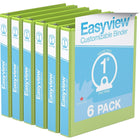 Davis Group Super offre Easyview, Reliure View à anneaux ronds 1 po, personnalisable, paquet de 6 - Vert Lime-3 Reliure À Anneaux