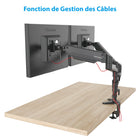 ShoppingAll Support de bureau à pince pour moniteur à double ressort à gaz entièrement réglable - Noir-Tous les outils nécessaires sont inclus dans la boîte pour une installation rapide et facile