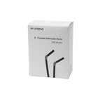 Eco-Packaging - Paille flexible enveloppée de 8 po - Transparent - 12 paquets de 500-Longueur de la paille: 8 po