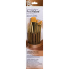 Princeton RealValue Ensemble de Brosses à Cheveux Synthétiques Dorées Taklon - Paquet de 7-Technique Mixtes