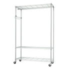 Présentoir à vêtements à roulettes à 3 niveaux TRINITY EcoStorage, Chrome (TBFZ-2707)-Fini EcoStorageMC - Couleur chrome