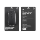 Basic Tech Souris slim sans fil 2.4GHZ - Charbon-Fini mat et lisse