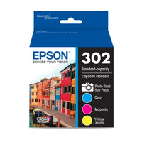 Epson - Cartouches d'encre T302 Claria Premium - Noir et couleurs CMJ-Textes nets et couleurs brillantes pour des impressions de grande qualité, encre à séchage rapide