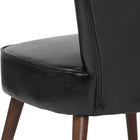 Flash Furniture - Chaise rétro de la série HERCULES Holloway en cuir LeatherSoft noir-Mousse ignifuge CA117
