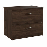 Bush Business Furniture - Classeur lateral à 2 tiroirs Studio C - noyer noir-Le classeur lateral à 2 tiroirs est expedie entierement assemble pour vous faciliter la tâche