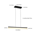 TuBICen - Eclaire 35" Lampe à suspension linéaire - Noir-Éclairage câblé