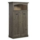 Sauder - 434929 La Collection Sonnet Springs Meuble de rangement - Finition Pebble Pine-Espace rangement dissimulé derrière les portes.