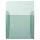 JAM Paper Enveloppes translucides, 5,5 x 5,5 po, bleu océan, 50/paquet-Intérieur vierge où écrire un mot personnalisé