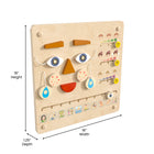 Flash Furniture - Tableau d'activites mural STEAM Bright Beginnings de qualite commerciale avec finition naturelle (MKME15273)-S'installe sur les systemes muraux STEAM sans outils requis