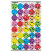 Trend Enterprises superSpots Sparkle Smiles Chart Seals, Silly Assorted Pack, 960 Pack-Récompensez les enfants avec ces grands sourires étincelants aux couleurs assorties.