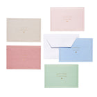 Mara-Mi - Note de remerciement - 3,5 x 5 - Sentiments assortis - Paquet de 50-Cartes muettes de remerciement