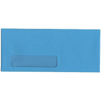 JAM Paper Enveloppes recyclées à fenêtre Brite Hue n° 10 (4,13 x 9,5 po), bleu, 500/bte-Type de produit : Enveloppes recyclées à fenêtre Brite Hue