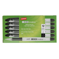 Staples - Stylos à bille Icebreaker - 1,0 mm - paquet de 12-Excellente valeur 