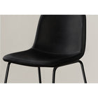 Monarch Specialties - 7754 Tabouret De Bar - Simili-Cuir Noir/Metal Noir-Parfait pour des bureaux "debout", bar ou comptoir