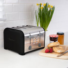 Kenmore - Grille-pain à 4 tranches avec commandes doubles - Noir-Selecteur numerotes qui offrent 9 options de degre de brunissement