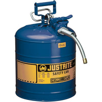 JustriteMD – Bidon de sécurité AccuFlowMC de type II, 11 1/2 x 18 po, bleu-Le mécanisme de la gâchette Safe-SqueezeMD exclusif de AccuFlowMC offre un débit régulier et un versement précis